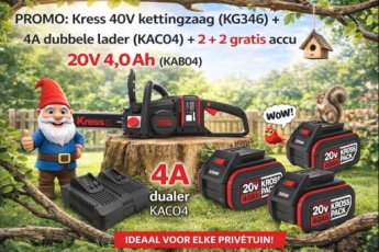 KG346 - Kress 40V kettingzaag promo KG346 - Kress 40V kettingzaag KG346 promo