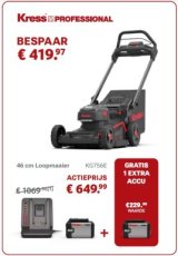 Kress grasmaaier KG756E - PROMO PACK Kress grasmaaier 46CM - KG756E - PROMO PACK