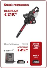 Kress kettingzaag KG367E - Promo pack Kress kettingzaag KG367E - Promo pack